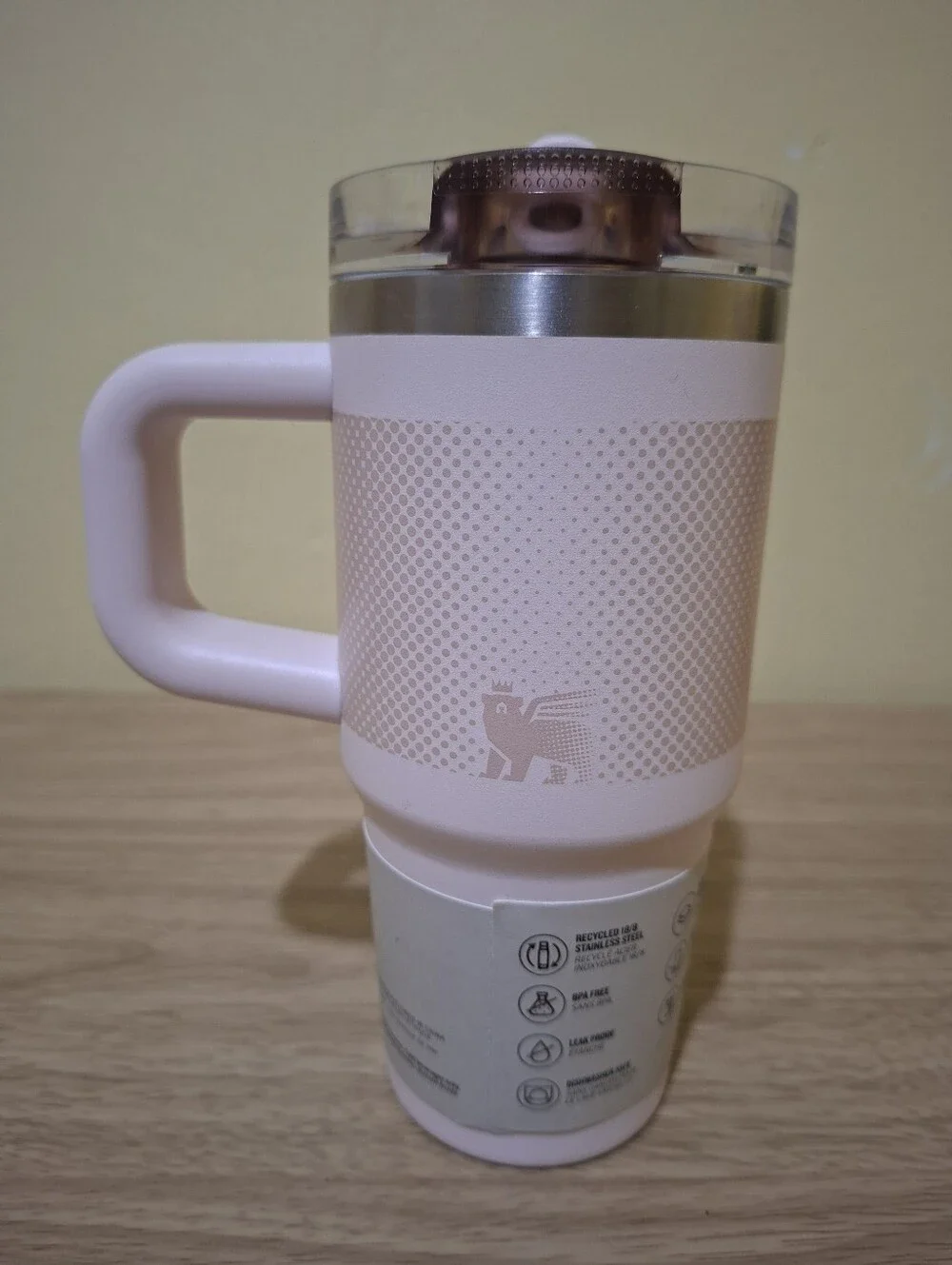 Stanley 14 oz Stainless Steel H2.0 Flowstate Quencher Tumbler Light Pink - Picture 2 of 3